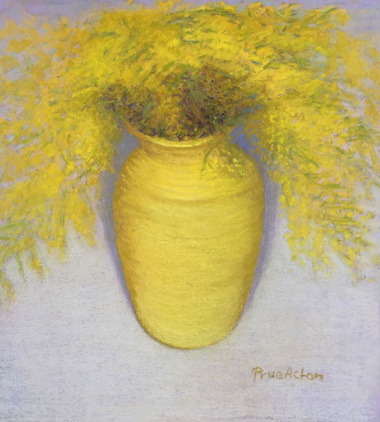 Yellow, Vase. Image 420x430mm Framed 650x680mm. $3820.00